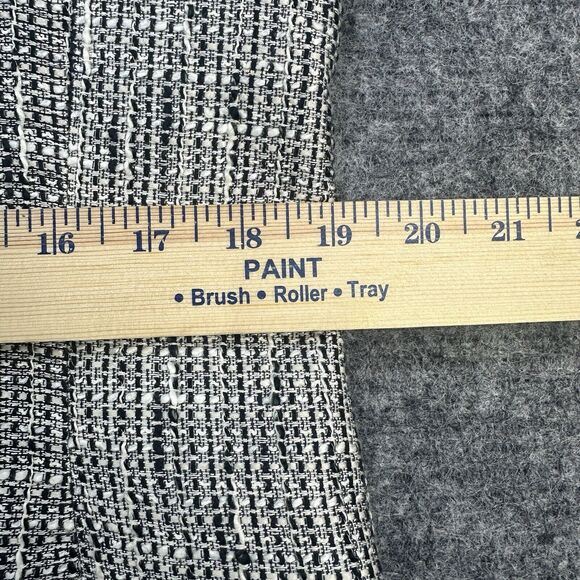 Vintage 90s Blazer Women 10 Black White Tweed Linen Blend Made in USA - Picture 14 of 16
